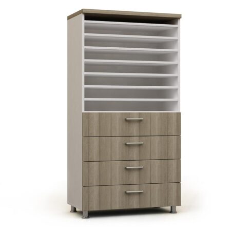 Cabinet cu 8 rafturi și 4 sertare OMD04ED-13110